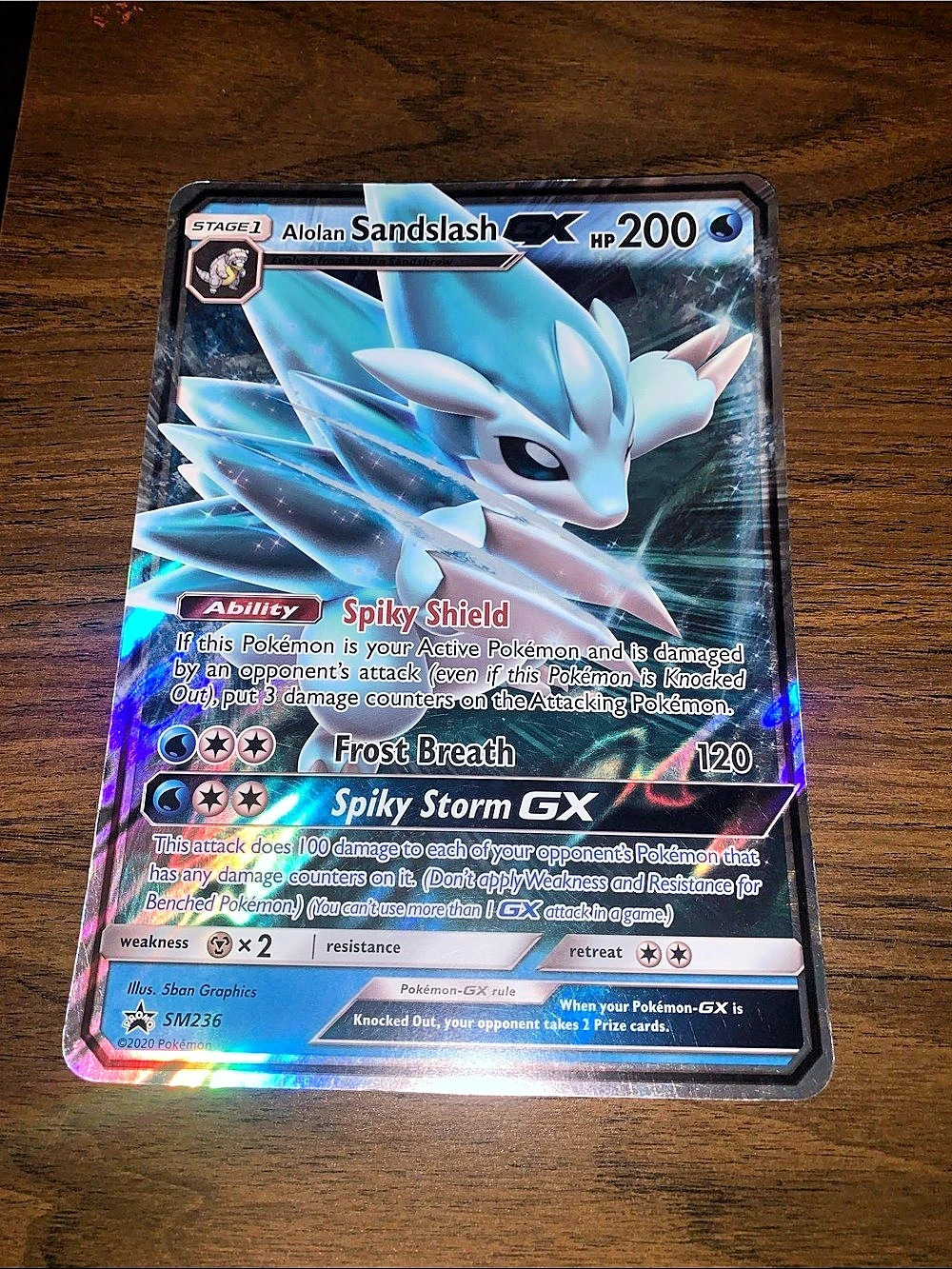 Pokémon Alolan Sandslash GX Jumbo Trading Card